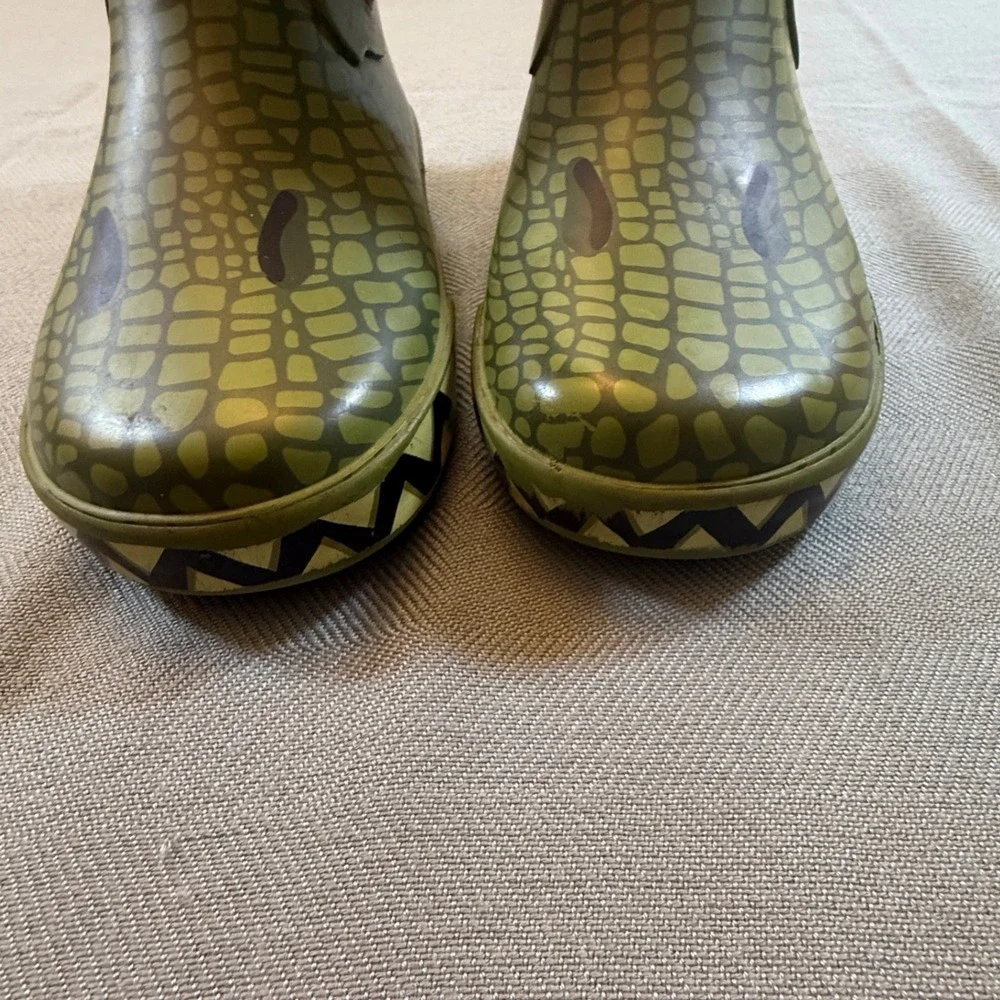Member's Mark Kids Alligator Rain Boots Green Reptile Waterproof Size 13/1